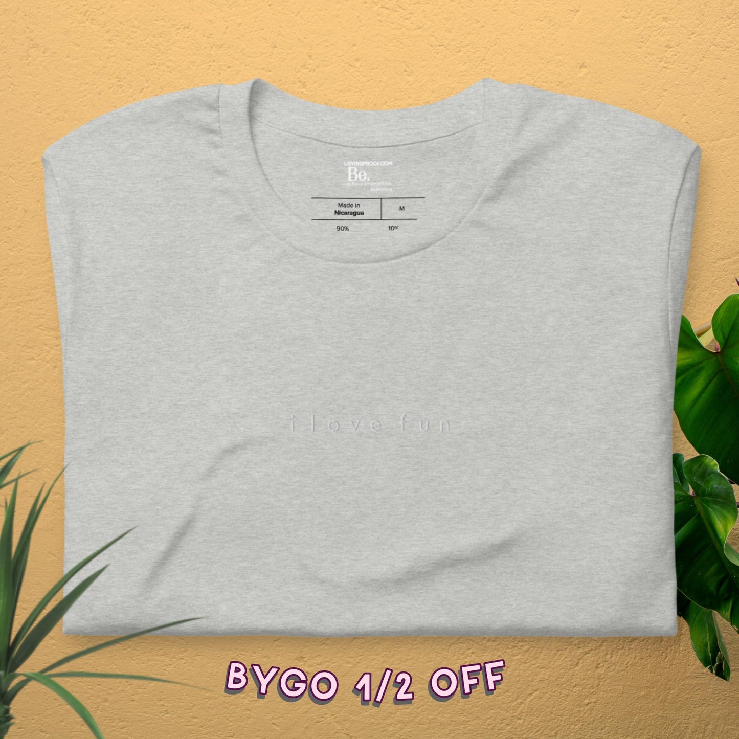 Embroidered T-Shirt - "i love fun"